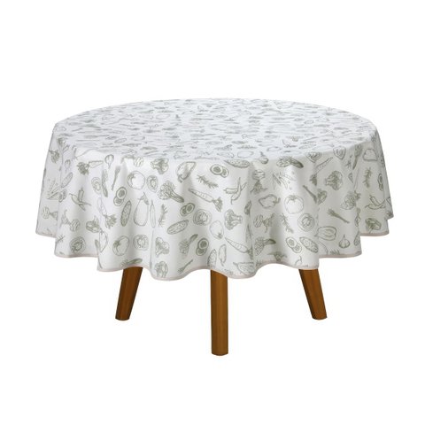 Toalha de Mesa Clean Legumes Redonda 4 Lugares Dohler