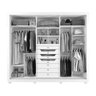 Guarda-Roupa Casal Paris 3 Portas Slide Docelar Móveis - Branco - 4