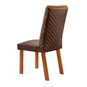 Ver imagem 2 de Conjunto 6 Cadeiras Lira Estrutura MDF Veludo Marrom Naturalle Moderna