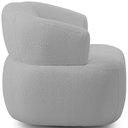 Ver imagem 6 de Poltrona Giratória Orgânica para Sala Living Florea M05 Bouclê Cinza - Lyam Decor