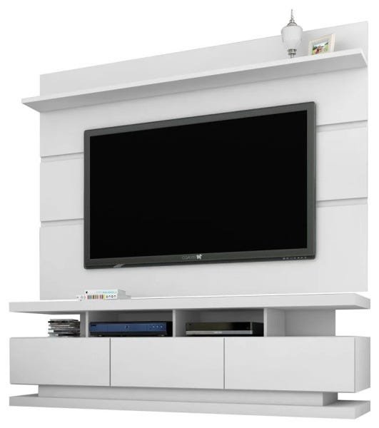 Rack com Painel Vivare Branco - Giga Móveis - 4