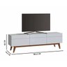 Rack Classic 3 Gavetas 180cm Branco Acetinado - Imcal Móveis - 4