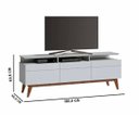 Ver imagem 5 de Rack Classic +3g 180cm Branco Acetinado - Imcal Móveis