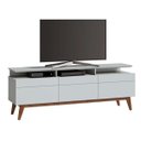 Ver imagem 1 de Rack Classic +3g 180cm Branco Acetinado - Imcal Móveis