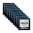 Ver imagem 1 de Kit 10 Molduras 15x15cm com Vidro e Fundo para Quadros Fotos Cor:preto
