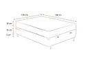 Ver imagem 3 de Cama Box Baú Casal Tecido Sintético Preto com Colchão Ortobom Airtech Molas Ensacadas