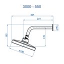 Ver imagem 2 de Chuveiro Articulado de Parede Autolimpante Fani Mix Light Cromado 3000 C550