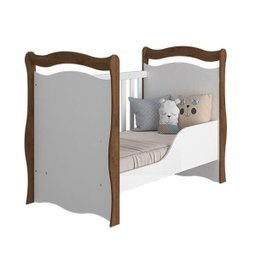 Berço Sonho com Regulagem de Altura Mini Cama Permóbili Móveis - Savana/Branco - 3