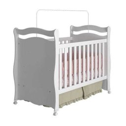 Berço Sonho com Regulagem de Altura Mini Cama Permóbili Móveis - Branco - 2