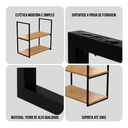 Ver imagem 6 de 2 Prateleiras Industrial Suporte Retangular Aba Meio 30x60cm