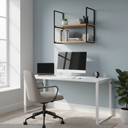 Ver imagem 4 de 2 Prateleiras Industrial Suporte Retangular Aba Meio 30x60cm