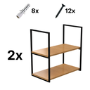 Ver imagem 5 de 2 Prateleiras Industrial Suporte Retangular Aba Meio 30x60cm