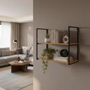 Ver imagem 2 de 2 Prateleiras Industrial Suporte Retangular Aba Meio 30x60cm