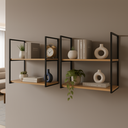 Ver imagem 1 de 2 Prateleiras Industrial Suporte Retangular Aba Meio 30x60cm