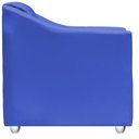 Ver imagem 4 de Kit 3 Poltronas Decorativa para Sala Manicure Recepção Mila Corino Azul Marinho Pés Plástico Cromado