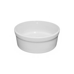 Kit Comedouro e Bebedouro de Porcelana 300ml Branco Liso - 2