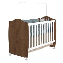 Berço Chamego com Regulagem de Altura Permobili - Savana/Branco - 2