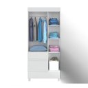Ver imagem 4 de Guarda Roupa Solteiro 03 Portas Wind Branco Rosa