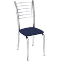 Ver imagem 4 de Conjunto 3 Cadeiras Ipanema Cromada Para Cozinha-corino Azul