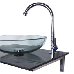 Kit Gabinete Banheiro Pequeno 45cm Preto M Com Cuba E Torneira - 5