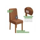 Ver imagem 2 de Cadeira Sala de Jantar Exclusive Kit 2 Un Rovere/amêndoa/linho Rinzai Bege - Lopas