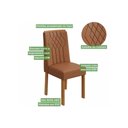 Ver imagem 3 de Cadeira Sala de Jantar Exclusive Kit 2 Un Rovere/amêndoa/linho Rinzai Bege - Lopas