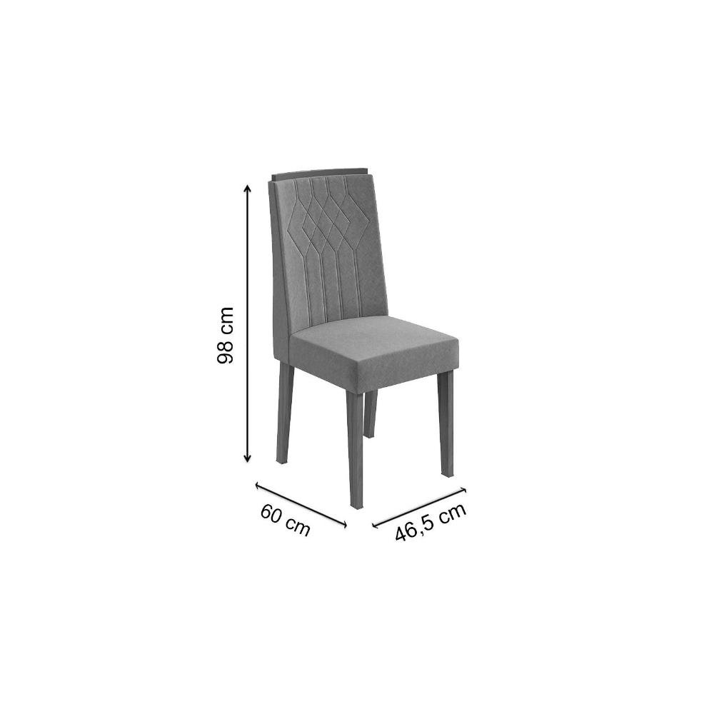 Cadeira Sala de Jantar Exclusive Kit 2 Un Rovere/amêndoa/linho Rinzai Bege - Lopas - 6