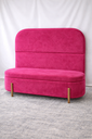 Ver imagem 1 de Kit Atenas Cabeceira de Cama Box Orgânica e Recamier Calçadeira Baú Queen 160 Cm Suede Rosa Pink Eli