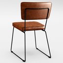 Ver mais imagens de Cadeira Decorativa Estofada Para Sala De Jantar Base Em Aço Allana L02 Couríssimo Camel - Lyam