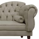 Ver imagem 2 de Recamier Divã Cancun 185cm com Capitonê - Esquerda Suede:bege