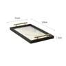 Bandeja Decorativa para Cantinho Café Servir Bebidas 31x52 Maraka Preto/marmorizado Dourado - 4