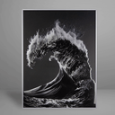 Ver imagem 1 de Quadro Decorativo Bw Ocean Relevo