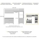 Ver imagem 4 de Armário de Cozinha Compacta 252cm Veneza Multimóveis V3693 Branco