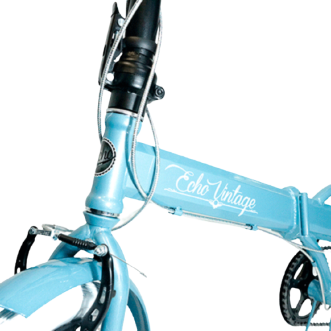 Bicicleta Dobrável Fenix Azul Light Kit Marcha Shimano 6 Velocidades Echo Vintage - 3