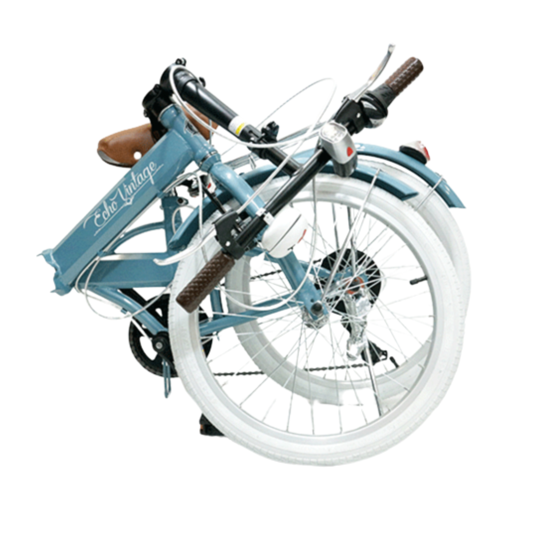Bicicleta Dobrável Fenix Azul Light Kit Marcha Shimano 6 Velocidades Echo Vintage - 4