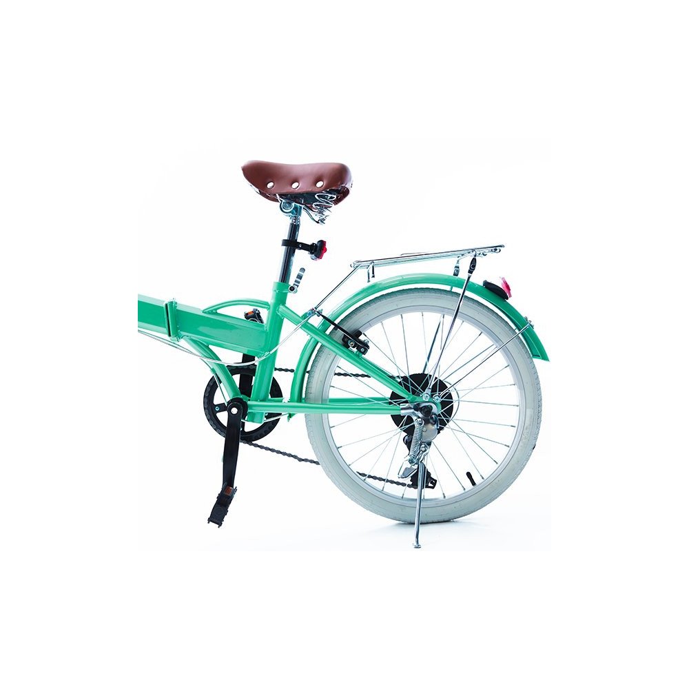 Bicicleta Dobrável Fenix Verde Light Kit Marcha Shimano 6 Velocidades Echo Vintage - 3