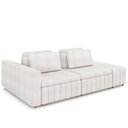 Ver imagem 1 de Sofá Ilha e Puff Sala Living 245cm Siesta M22 Boucle Bege Claro - Mpozenato