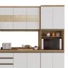 Cozinha Completa 5 Peças Chardonnay Reflecta Móveis Ronipa - Castanho/Branco - 3