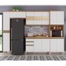 Cozinha Completa 5 Peças Chardonnay Reflecta Móveis Ronipa - Castanho/Branco - 1