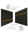 Ver imagem 4 de Conjunto Home Suspenso com Painel Ripado TV até 75 Jendal Cor:Grafite