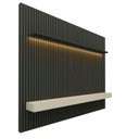 Ver imagem 1 de Conjunto Home Suspenso com Painel Ripado Tv até 75 Jendal Cor:grafite