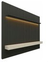 Ver imagem 1 de Conjunto Home Suspenso com Painel Ripado TV até 75 Jendal Cor:Grafite