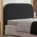 Ver imagem 1 de Cabeceira Cama Box King 195cm Orgânica Lanna W01 Bouclê Preto - Lyam Decor