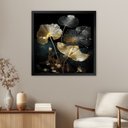 Ver imagem 2 de Kit 3 Quadros 50cm X 50cm Folhas Douradas Tropical Artes 