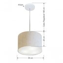 Ver imagem 5 de Lustre Pendente Cilíndrico Md-4210 Cúpula em Tecido 30x25cm Linho Bege - Bivolt