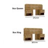Cabeceira Criative Plus 2 Gavetas e 04 opções Solteiro/Casal/Queen Size/King Panan Móveis - Canela - 5