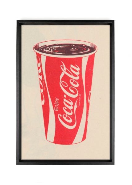 Quadro Coca-Cola AFFARI DECOR Moldura Caixa Invertida 30x40 - 1
