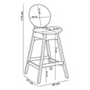 Ver imagem 2 de Kit 06 Banquetas Alta para Cozinha Bar Estofada Rattan Ibis L02 Couríssimo Whisky - Lyam Decor