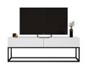 Ver imagem 2 de Rack Eros Estilo Industrial 140cm Sala Estar Branco/Preto