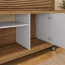 Ver imagem 3 de Estante Home Tv 47 Pol 160 Cm Taurus Cinamomo Off White Bechara